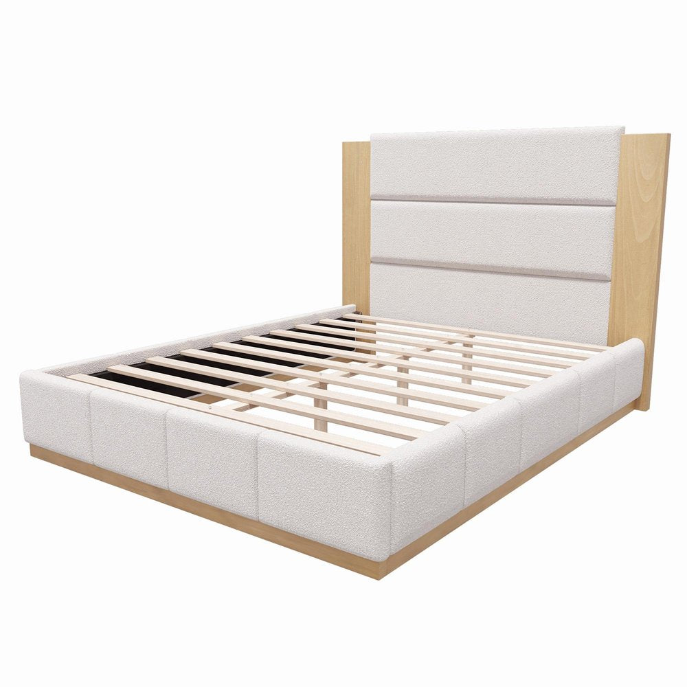 Natural Solid Wood Queen Bed Frame