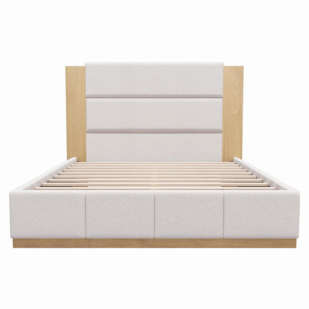 Natural Solid Wood Queen Bed Frame
