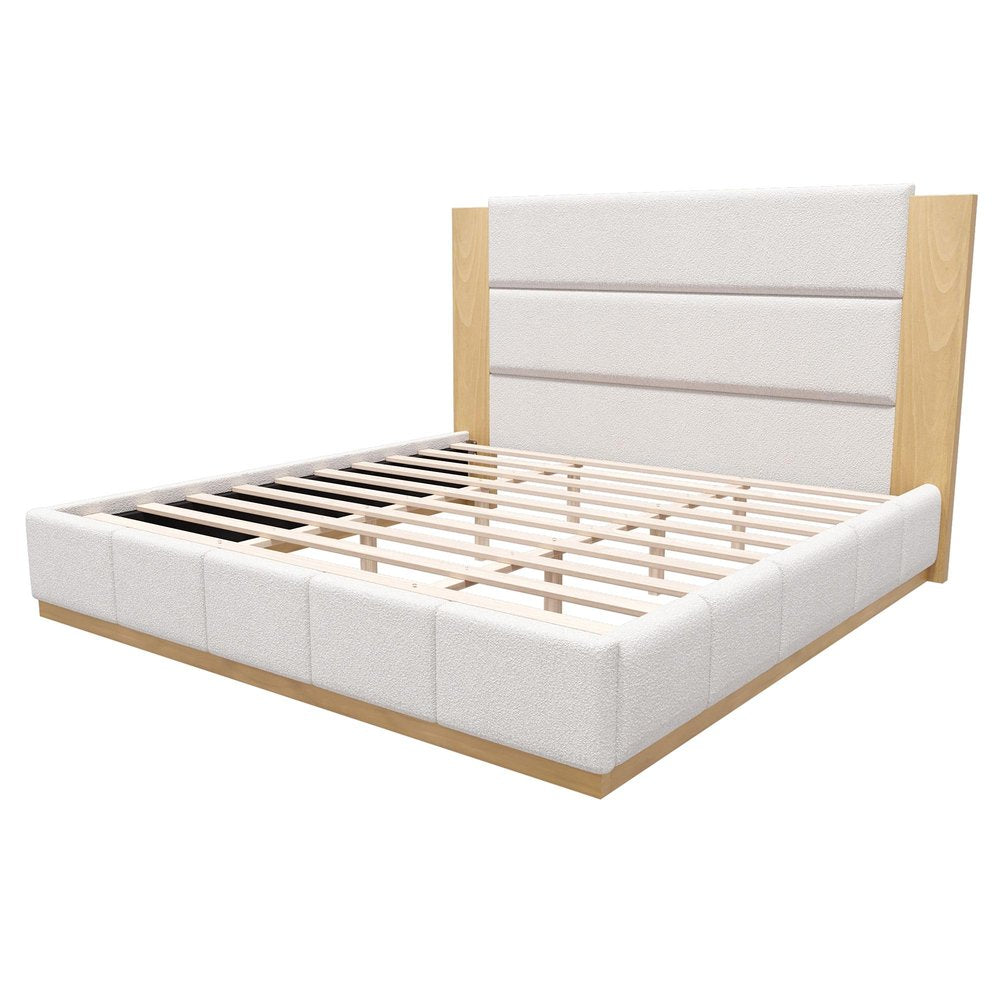 Natural Solid Wood Queen Bed Frame