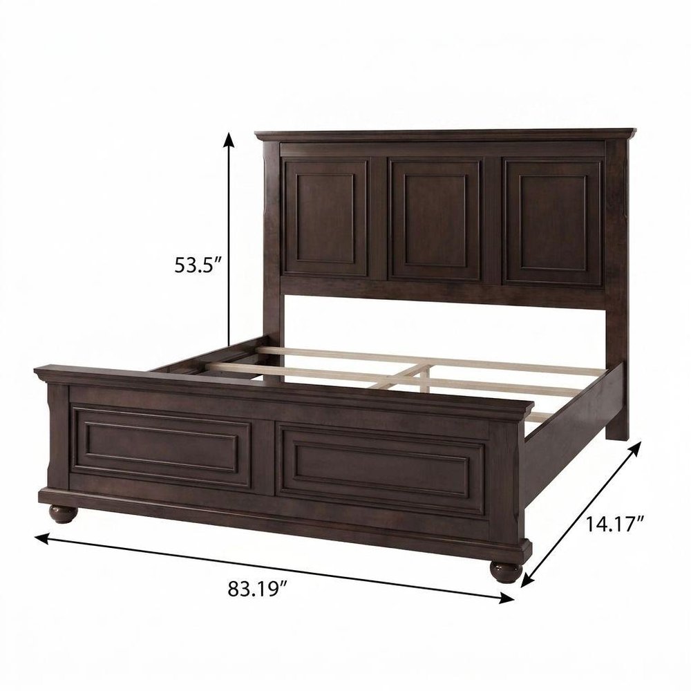 Natural Solid Wood Queen Bed Frame