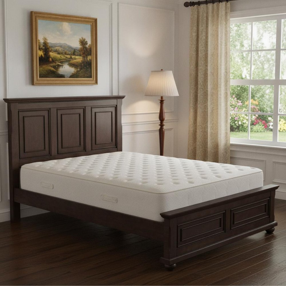 Natural Solid Wood Queen Bed Frame