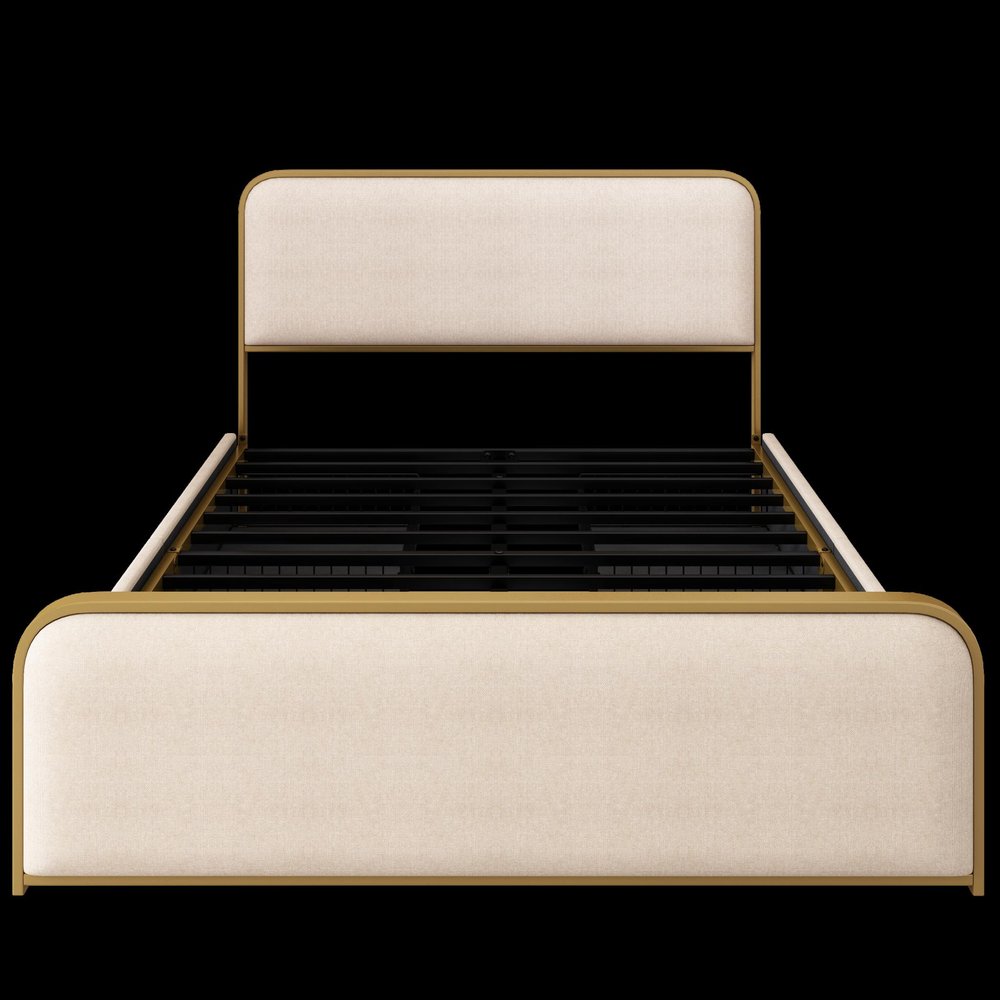 Natural Metal Queen Bed Frame
