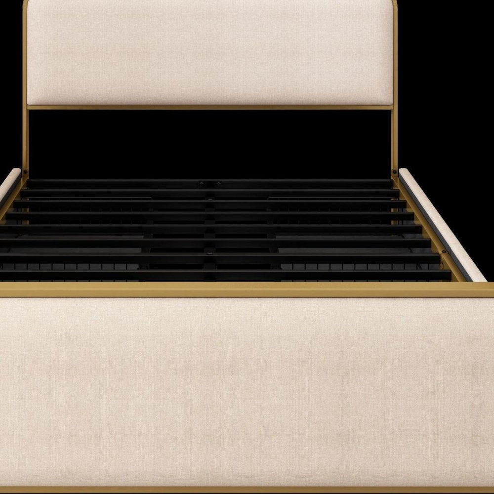 Natural Metal Queen Bed Frame