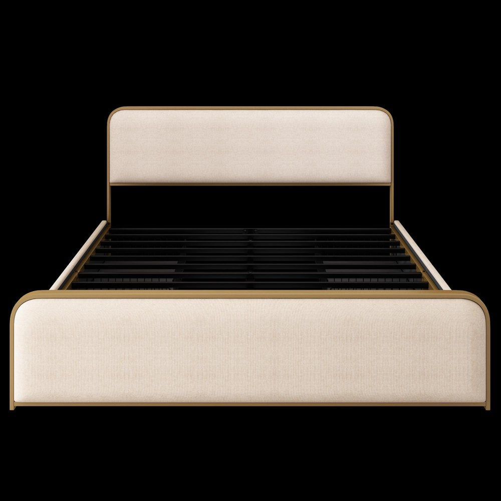 Natural Metal Queen Bed Frame