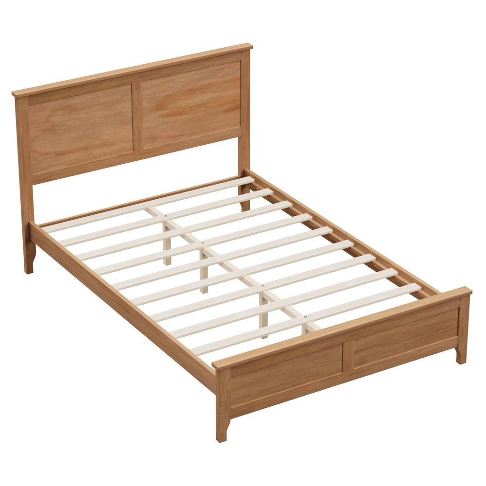 Natural Solid Wood Full Bed Frame
