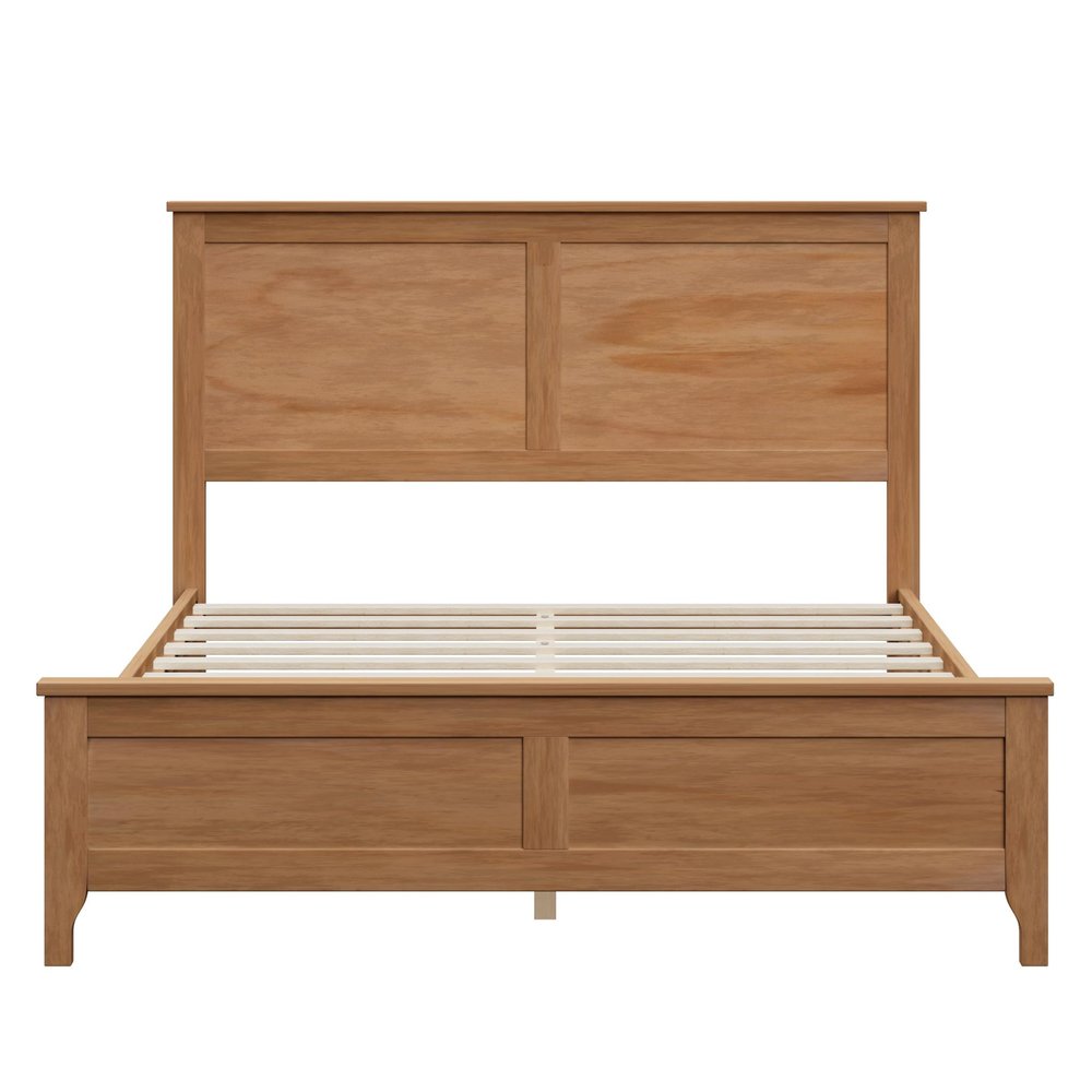 Natural Solid Wood Full Bed Frame