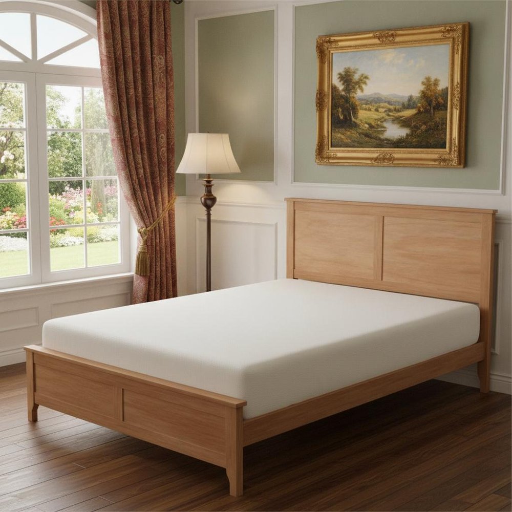 Natural Solid Wood Full Bed Frame