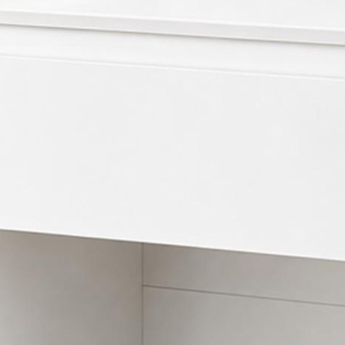 24" White Wood One Drawer Nightstand