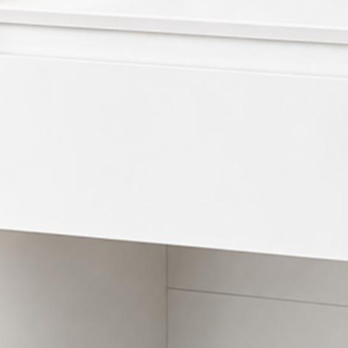 24" White Wood One Drawer Nightstand