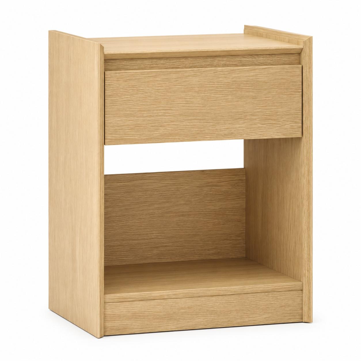 24" Oak Wood One Drawer Nightstand
