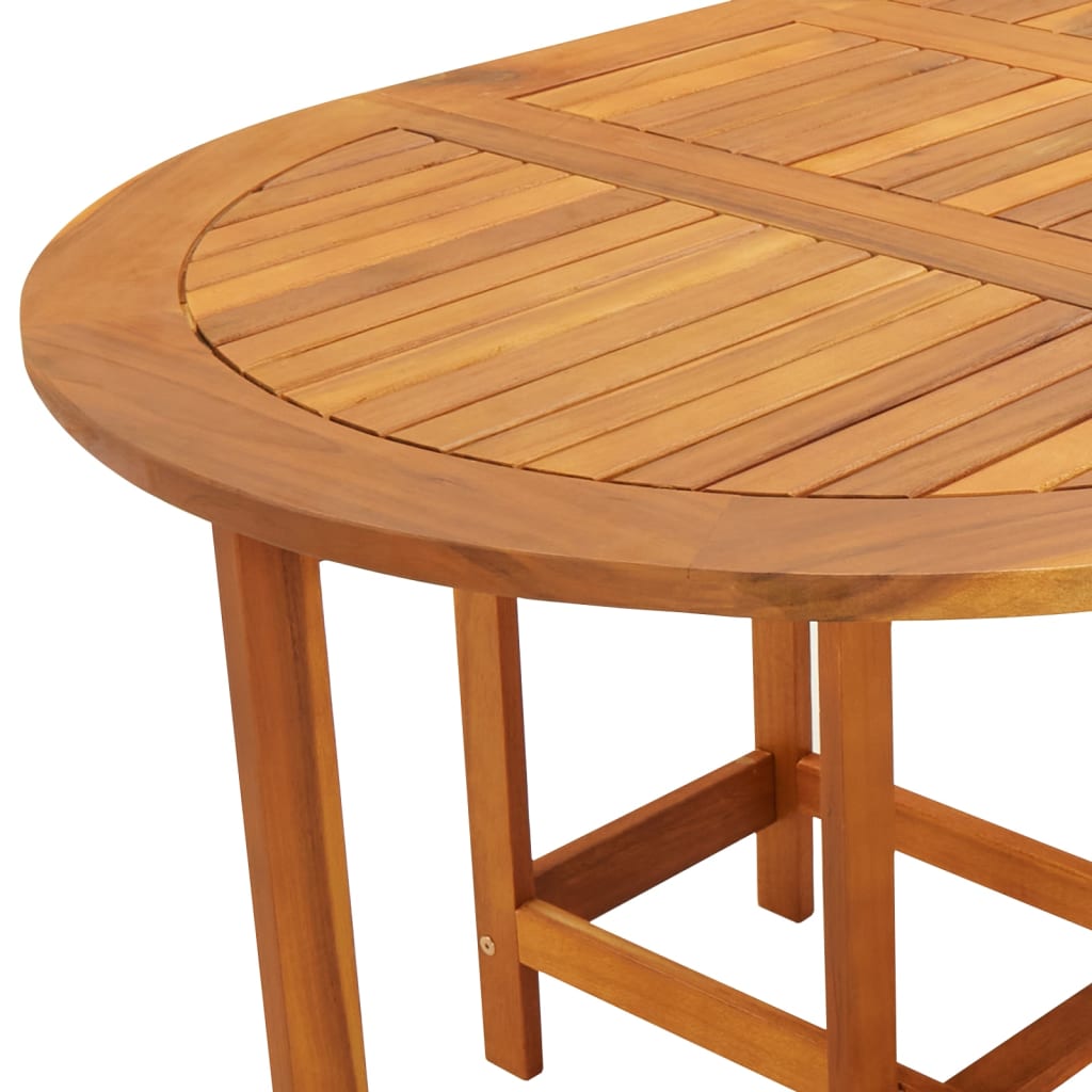 vidaXL Patio Table 51.1"x35.4"x28.3" Solid Acacia Wood-3