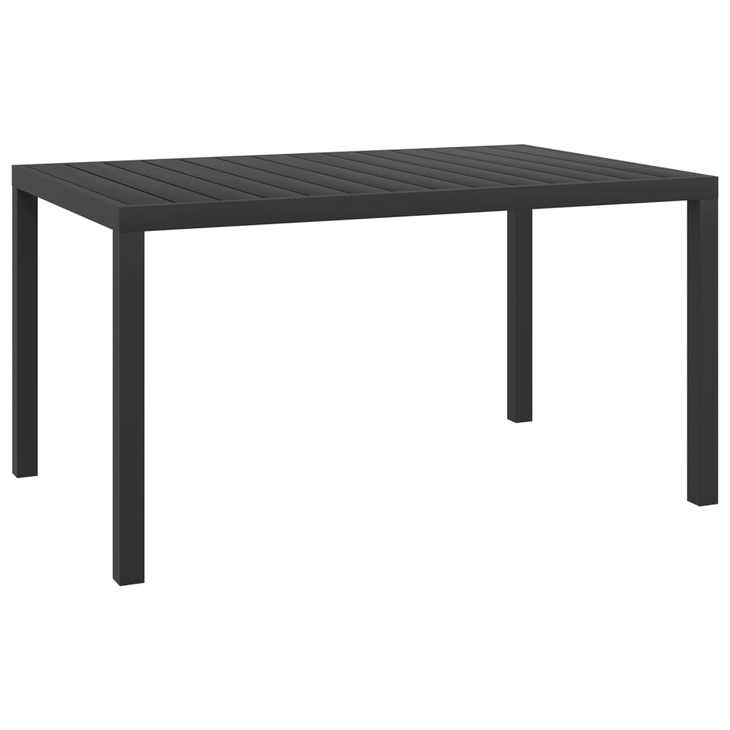 vidaXL Patio Table Outdoor Dining Table Garden Porch Furniture Aluminum WPC-0