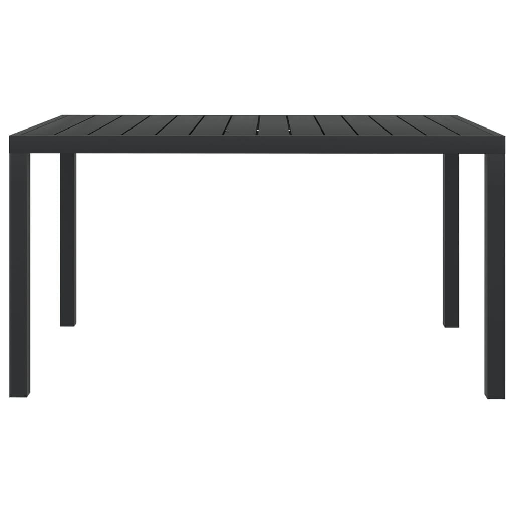 vidaXL Patio Table Outdoor Dining Table Garden Porch Furniture Aluminum WPC-1