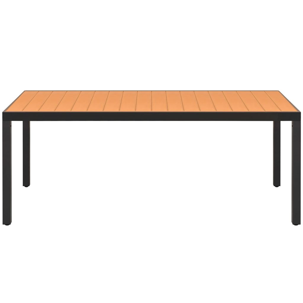 vidaXL Patio Table Outdoor Dining Table Garden Porch Furniture Aluminum WPC-7