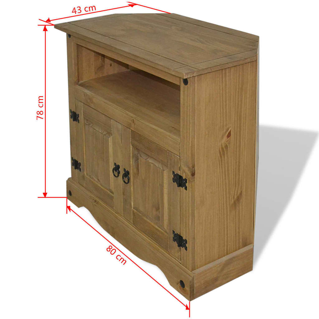 vidaXL Console Table Mexican Pine Corona Range 31.5"x16.9"x30.7"-2