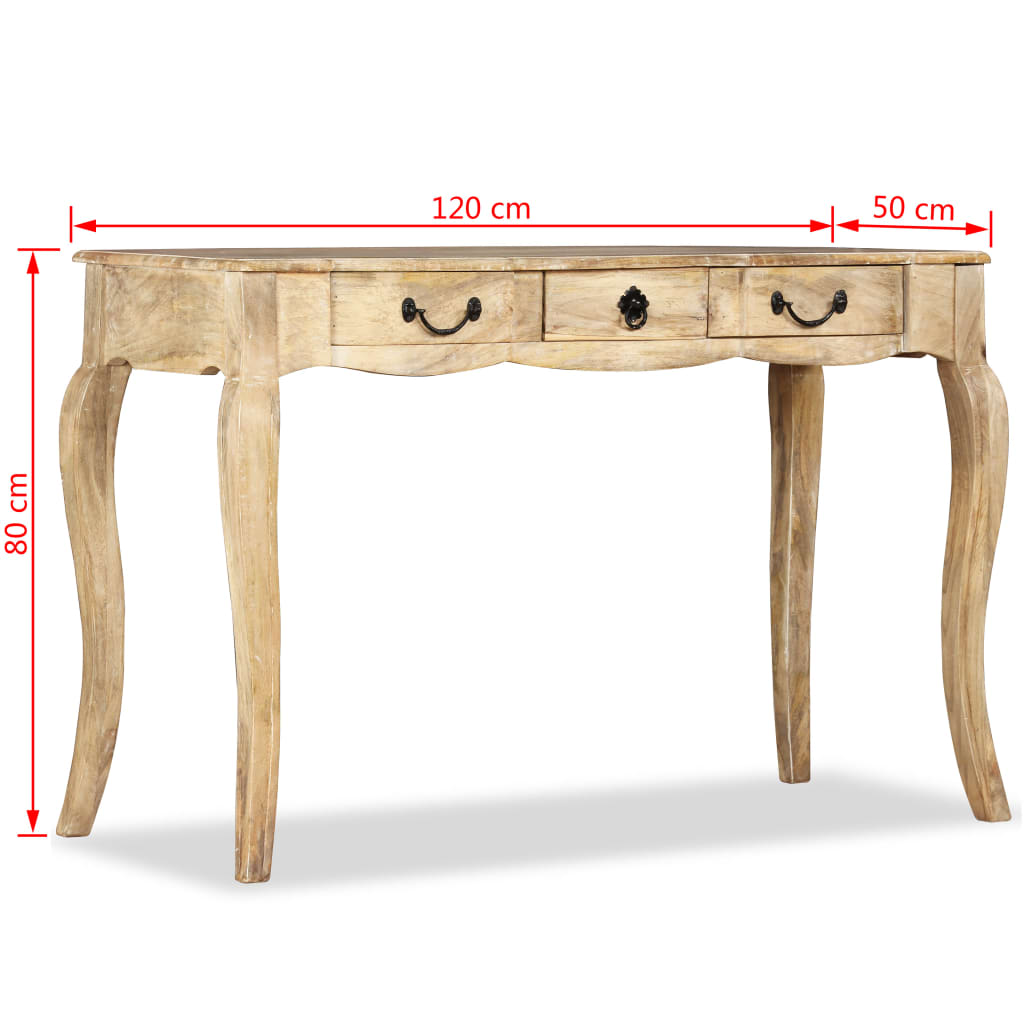 vidaXL Console Table Solid Mango Wood 47.2"x19.7"x31.5"-11