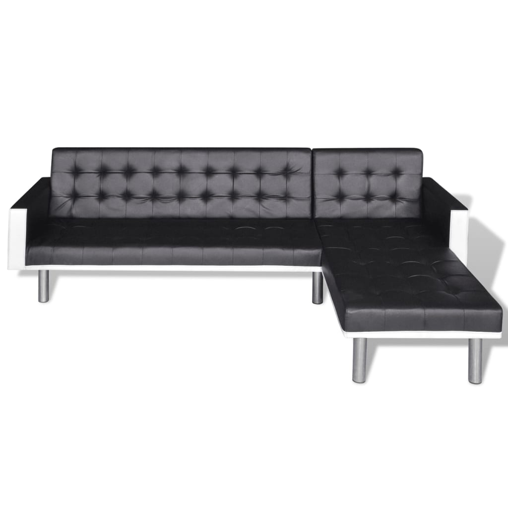 vidaXL Sofa Bed Sleeper Sectional Sofa Bed L Shaped Couch Artificial Leather-6