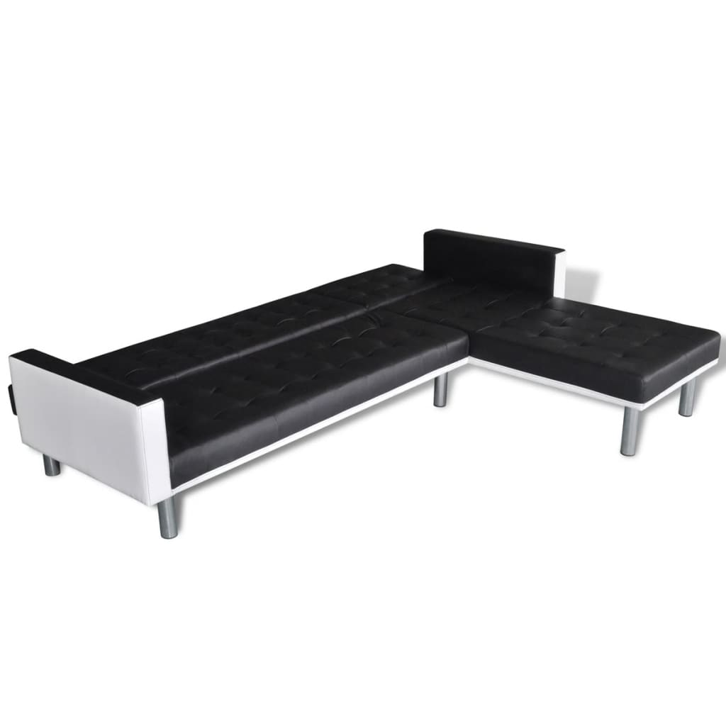 vidaXL Sofa Bed Sleeper Sectional Sofa Bed L Shaped Couch Artificial Leather-10