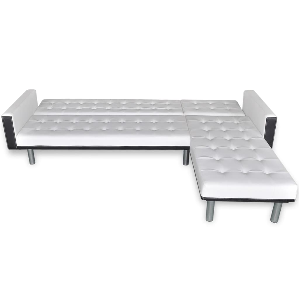 vidaXL Sofa Bed Sleeper Sectional Sofa Bed L Shaped Couch Artificial Leather-11