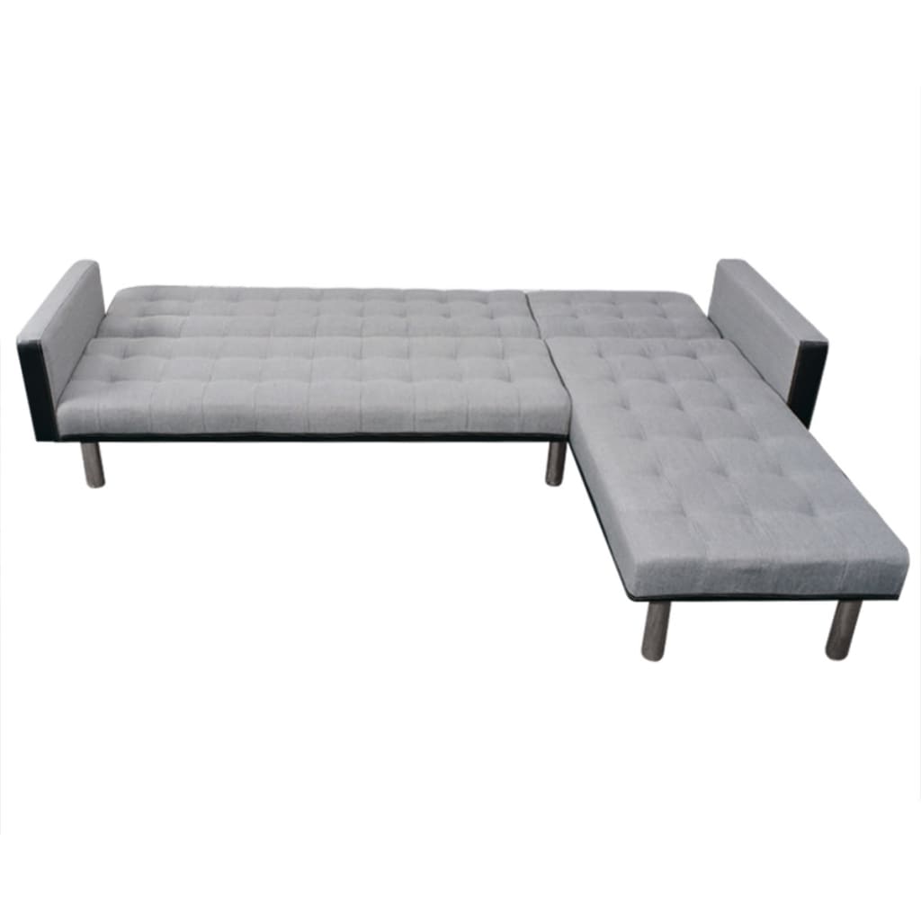 vidaXL Sofa Bed Convertible Sleeper Sectional Sofa Bed L Shaped Couch Fabric-3