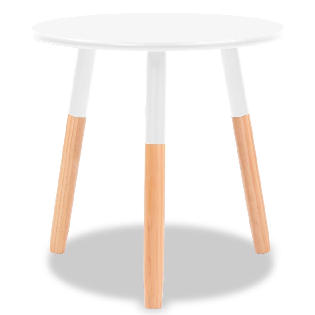 vidaXL Side Table Set of 2 Round End Sofa Table Coffee Table Solid Pinewood-10