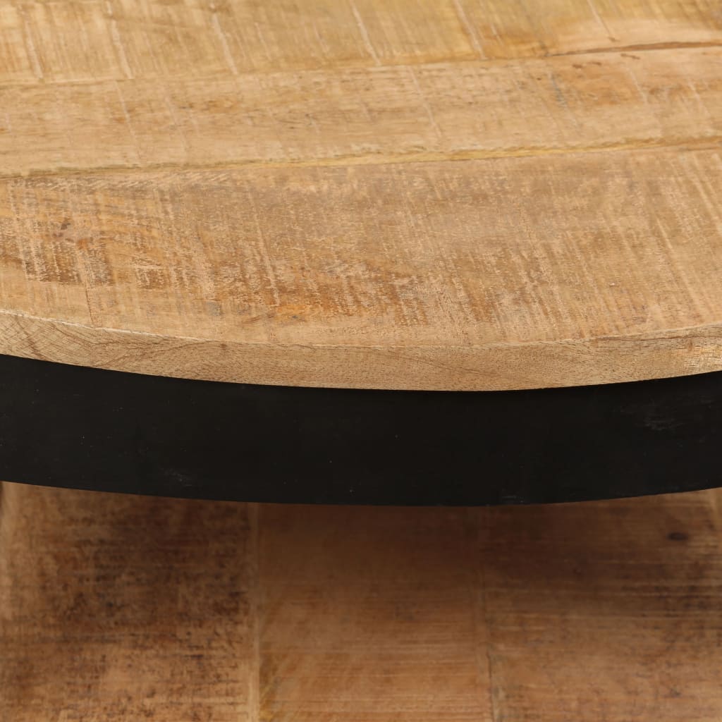 vidaXL Coffee Table Solid Rough Mango Wood 25.6"x12.6"-9