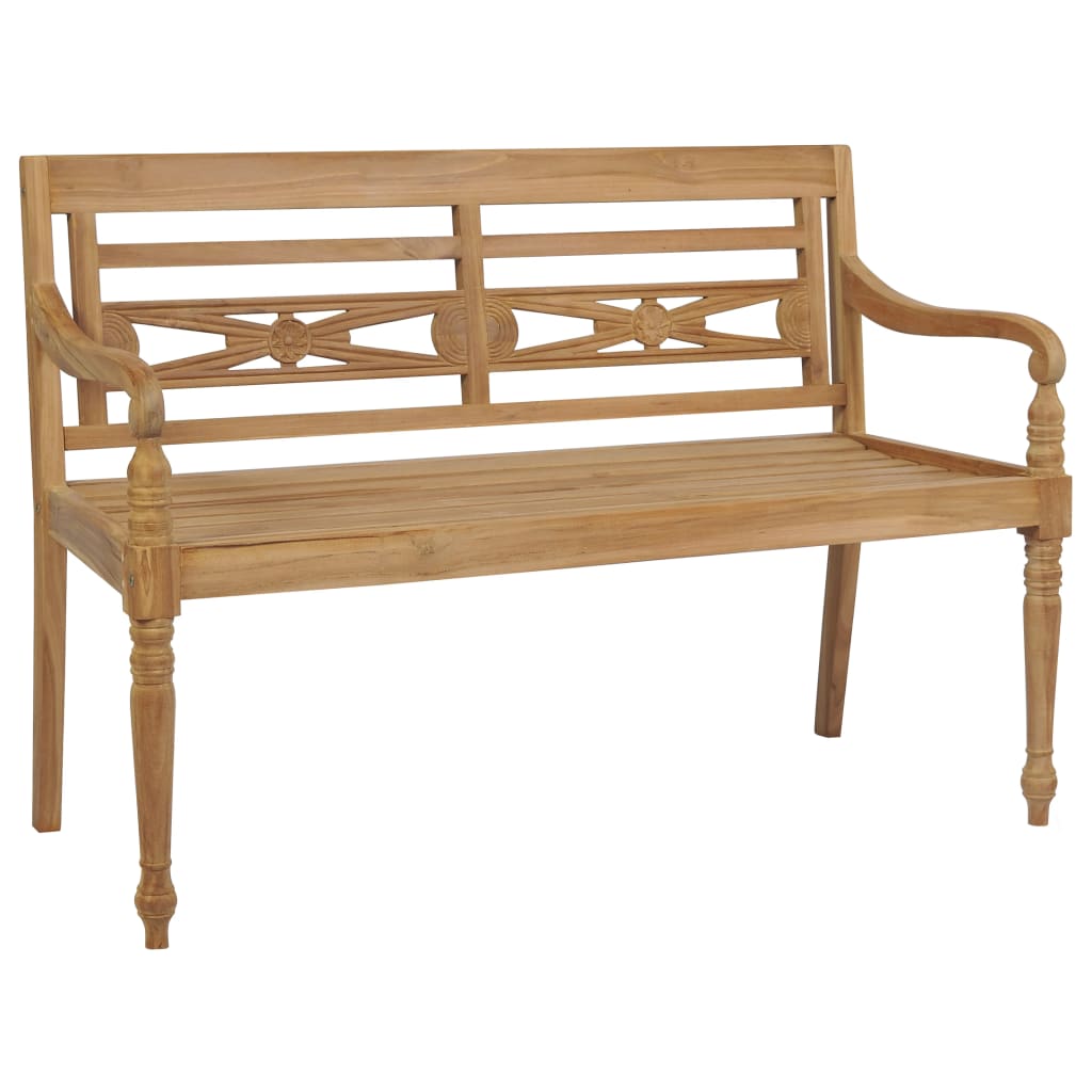 vidaXL Batavia Bench Wooden Garden Bench Patio Loveseat for Outdoor Porch Teak-5