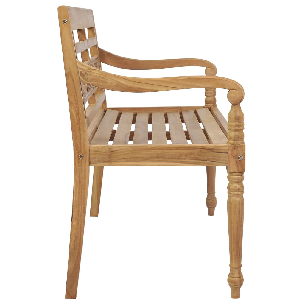 vidaXL Batavia Bench Wooden Garden Bench Patio Loveseat for Outdoor Porch Teak-11