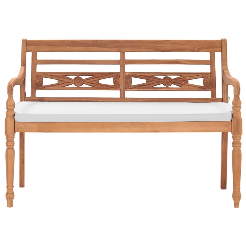 vidaXL Batavia Bench Wooden Garden Bench Patio Loveseat for Outdoor Porch Teak-8