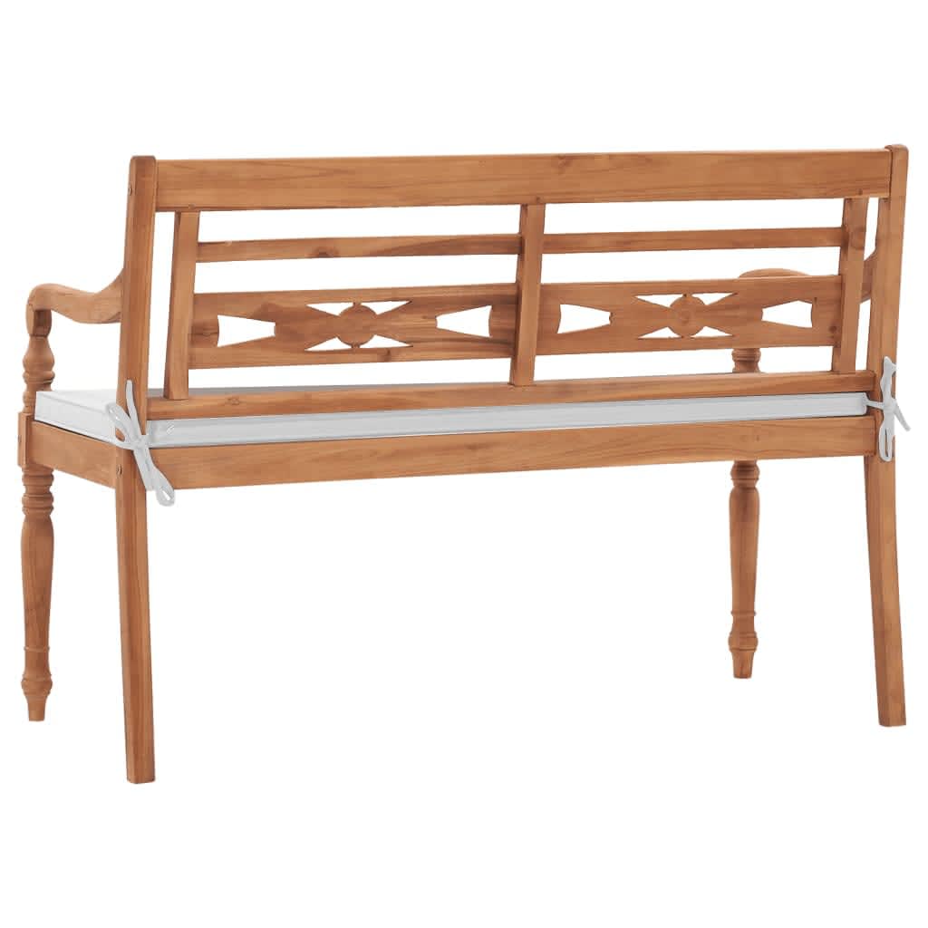 vidaXL Batavia Bench Wooden Garden Bench Patio Loveseat for Outdoor Porch Teak-12