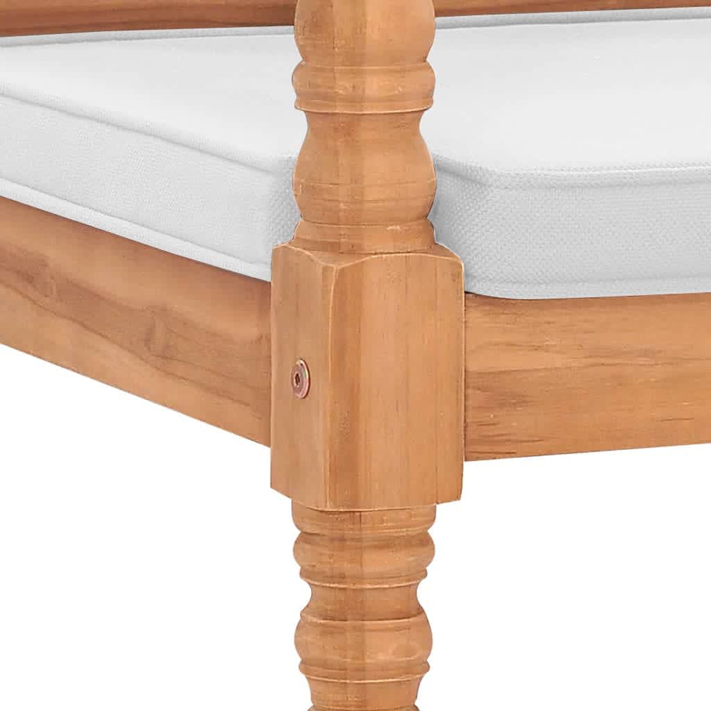 vidaXL Batavia Bench Wooden Garden Bench Patio Loveseat for Outdoor Porch Teak-14
