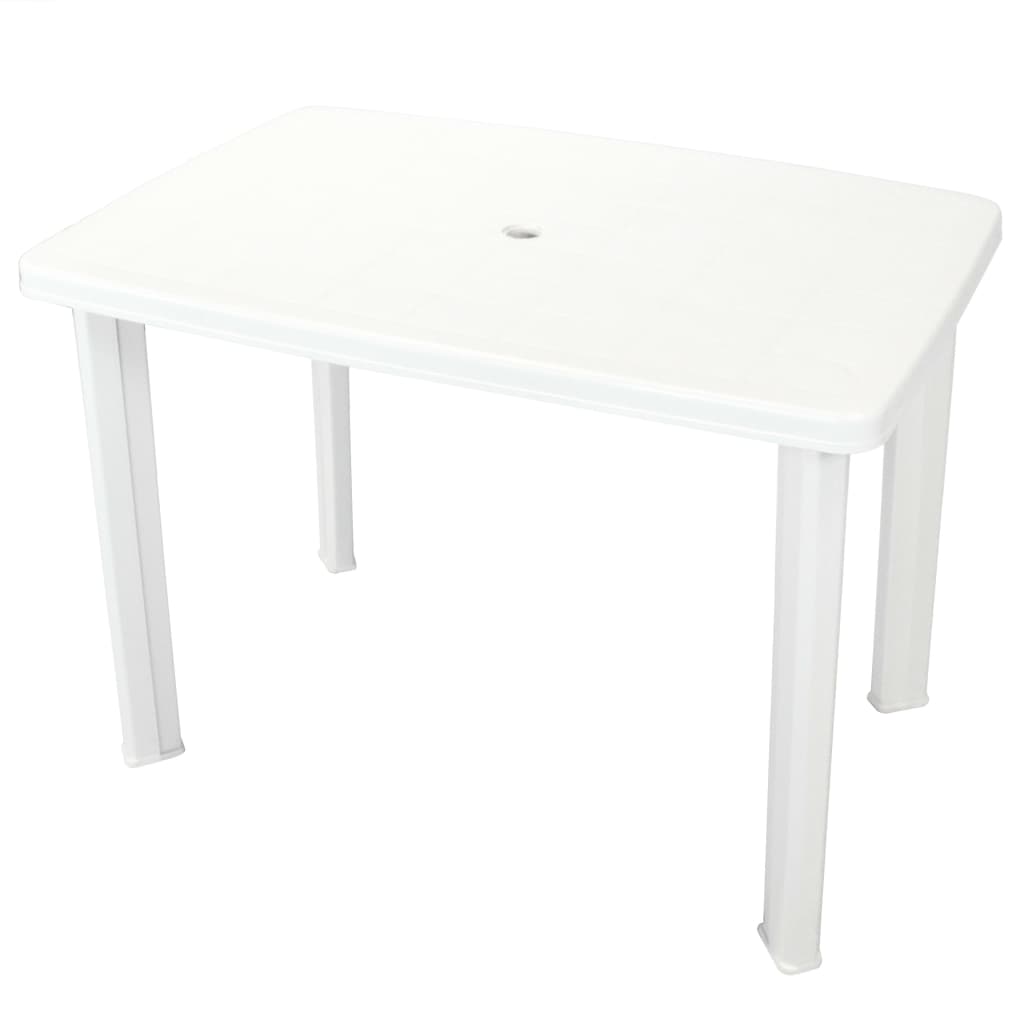 vidaXL Patio Table Outdoor Garden Deck Dining Table with Umbrella Hole Plastic-29