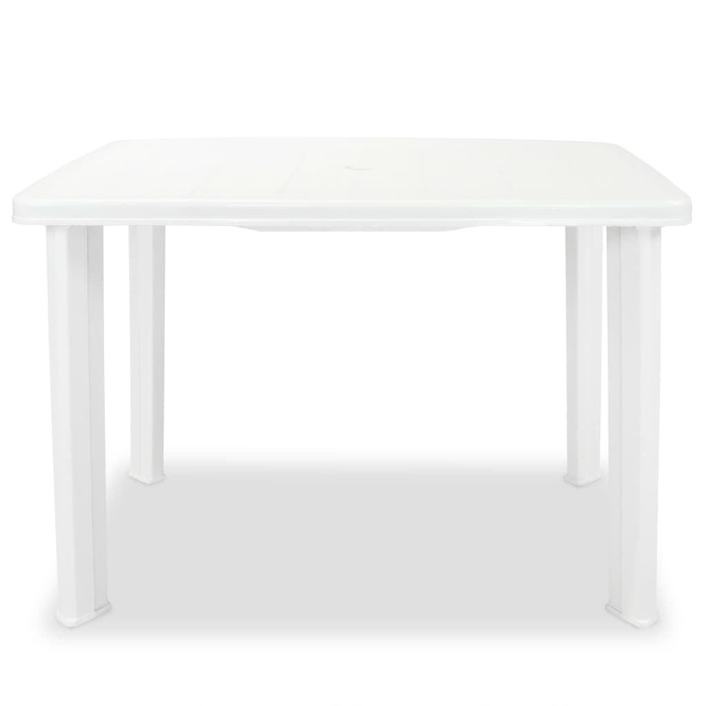 vidaXL Patio Table Outdoor Garden Deck Dining Table with Umbrella Hole Plastic-37