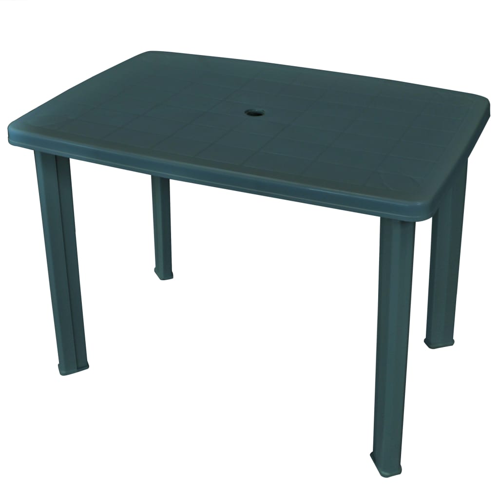 vidaXL Patio Table Outdoor Garden Deck Dining Table with Umbrella Hole Plastic-38