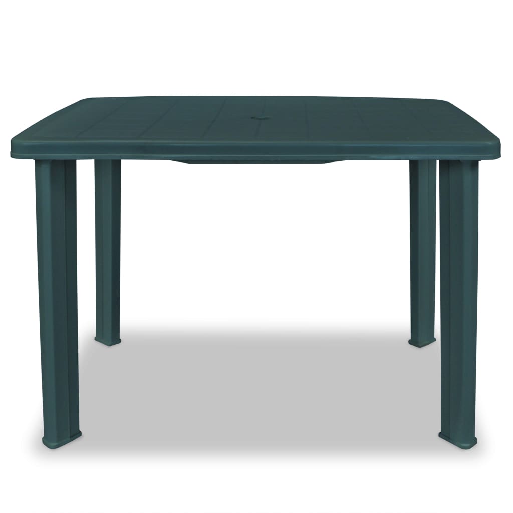 vidaXL Patio Table Outdoor Garden Deck Dining Table with Umbrella Hole Plastic-42