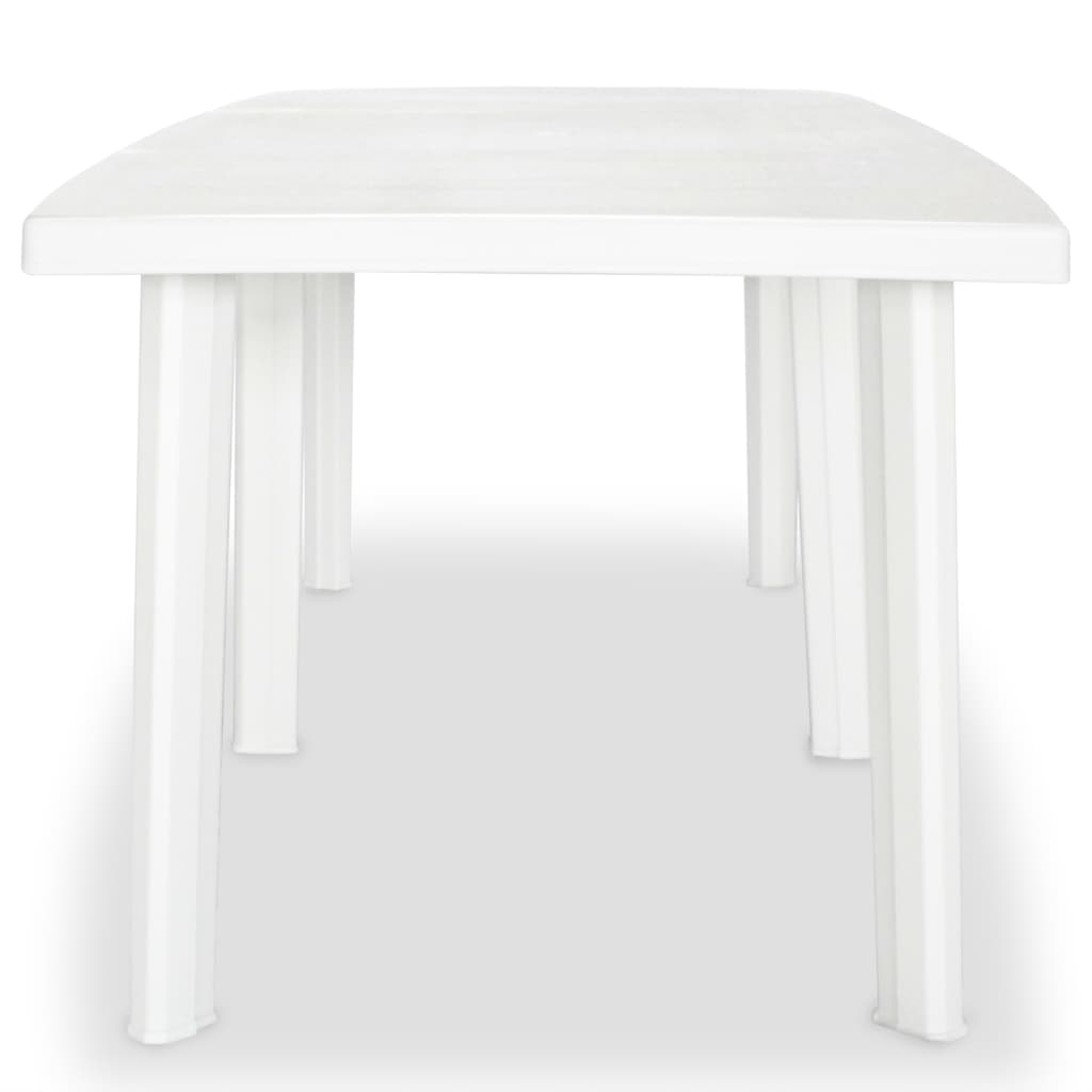 vidaXL Patio Table Outdoor Garden Deck Dining Table with Umbrella Hole Plastic-39