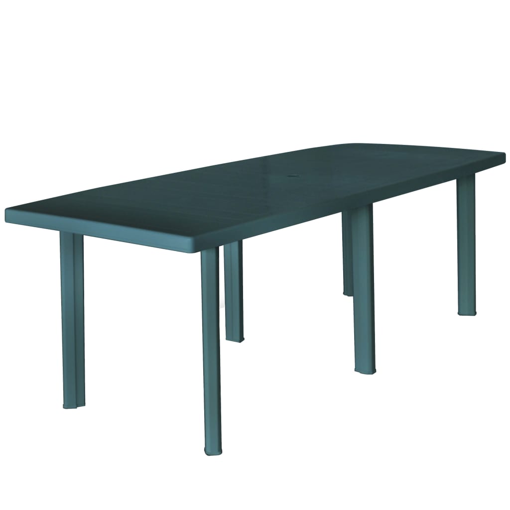vidaXL Patio Table Outdoor Garden Deck Dining Table with Umbrella Hole Plastic-16