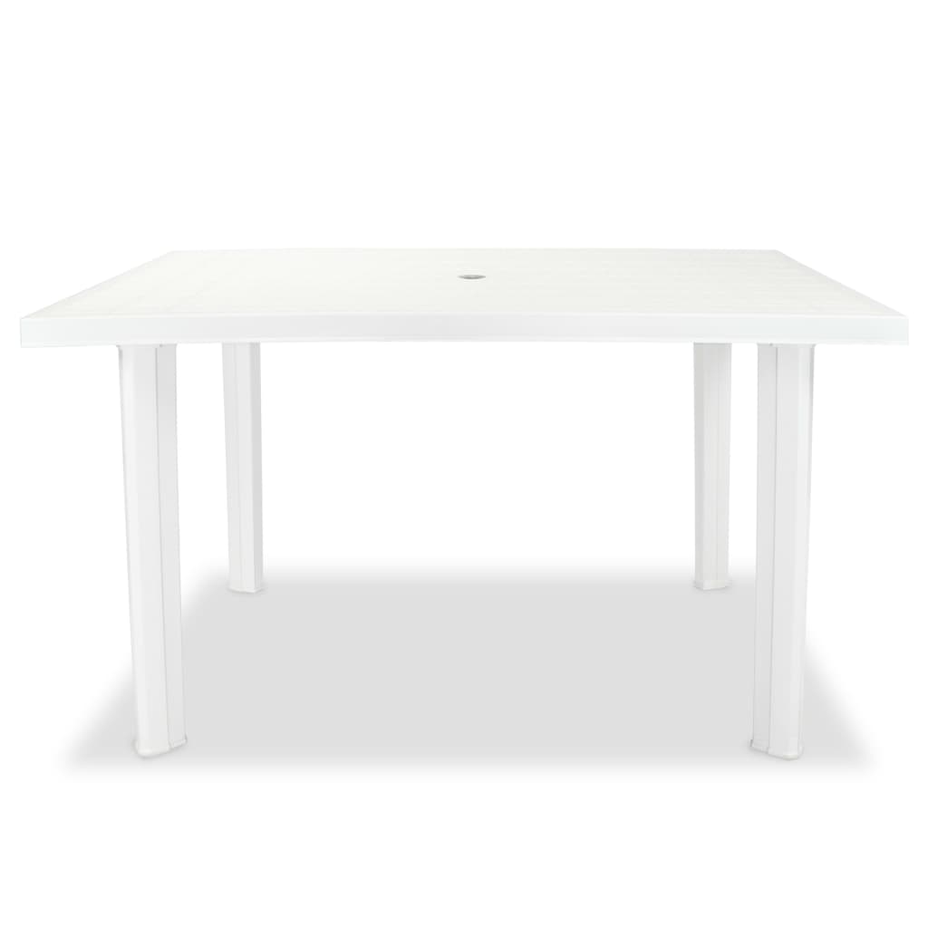 vidaXL Patio Table Outdoor Garden Deck Dining Table with Umbrella Hole Plastic-13