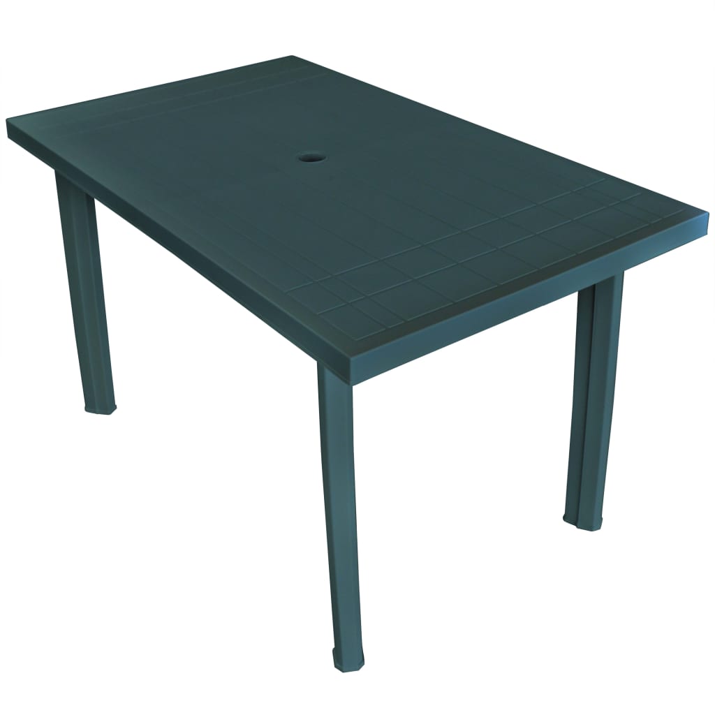 vidaXL Patio Table Outdoor Garden Deck Dining Table with Umbrella Hole Plastic-36