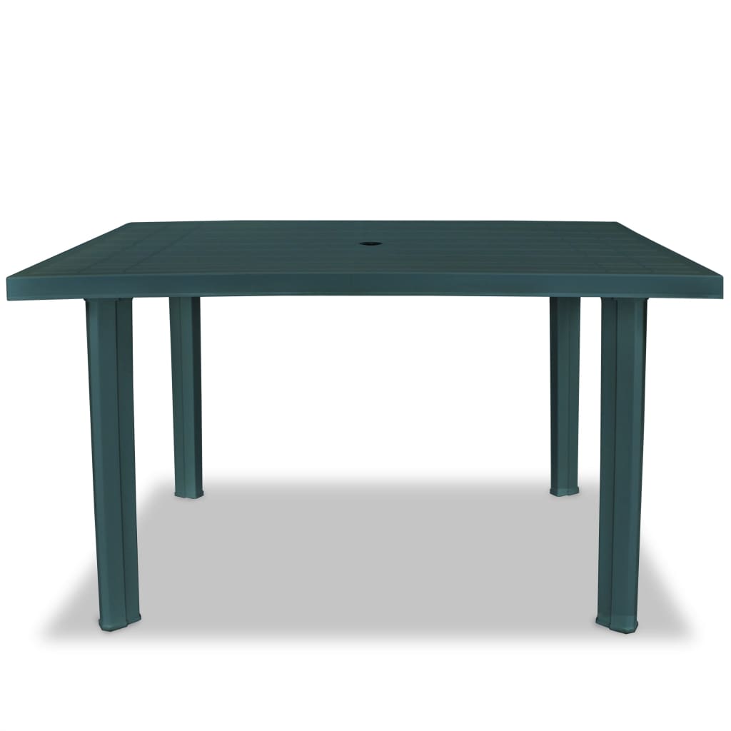 vidaXL Patio Table Outdoor Garden Deck Dining Table with Umbrella Hole Plastic-4