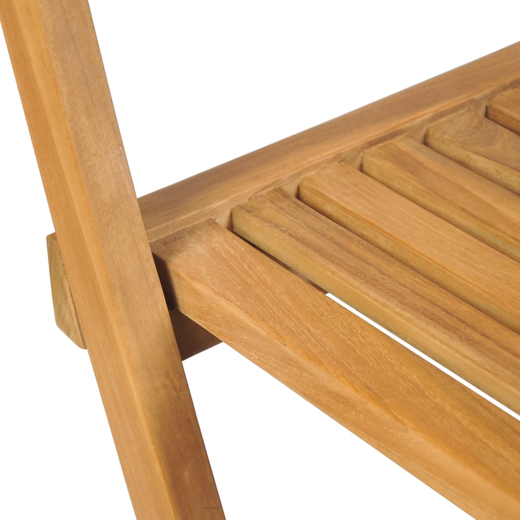 vidaXL Folding Patio Bar Stools 2 pcs Solid Teak Wood-6
