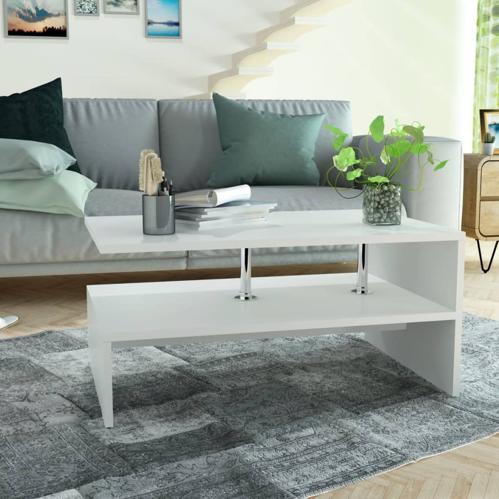 vidaXL Coffee Table End Table Side Sofa Table with Storage Engineered Wood-0