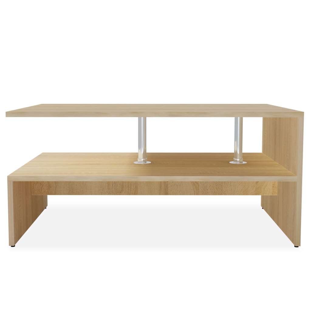 vidaXL Coffee Table End Table Side Sofa Table with Storage Engineered Wood-3
