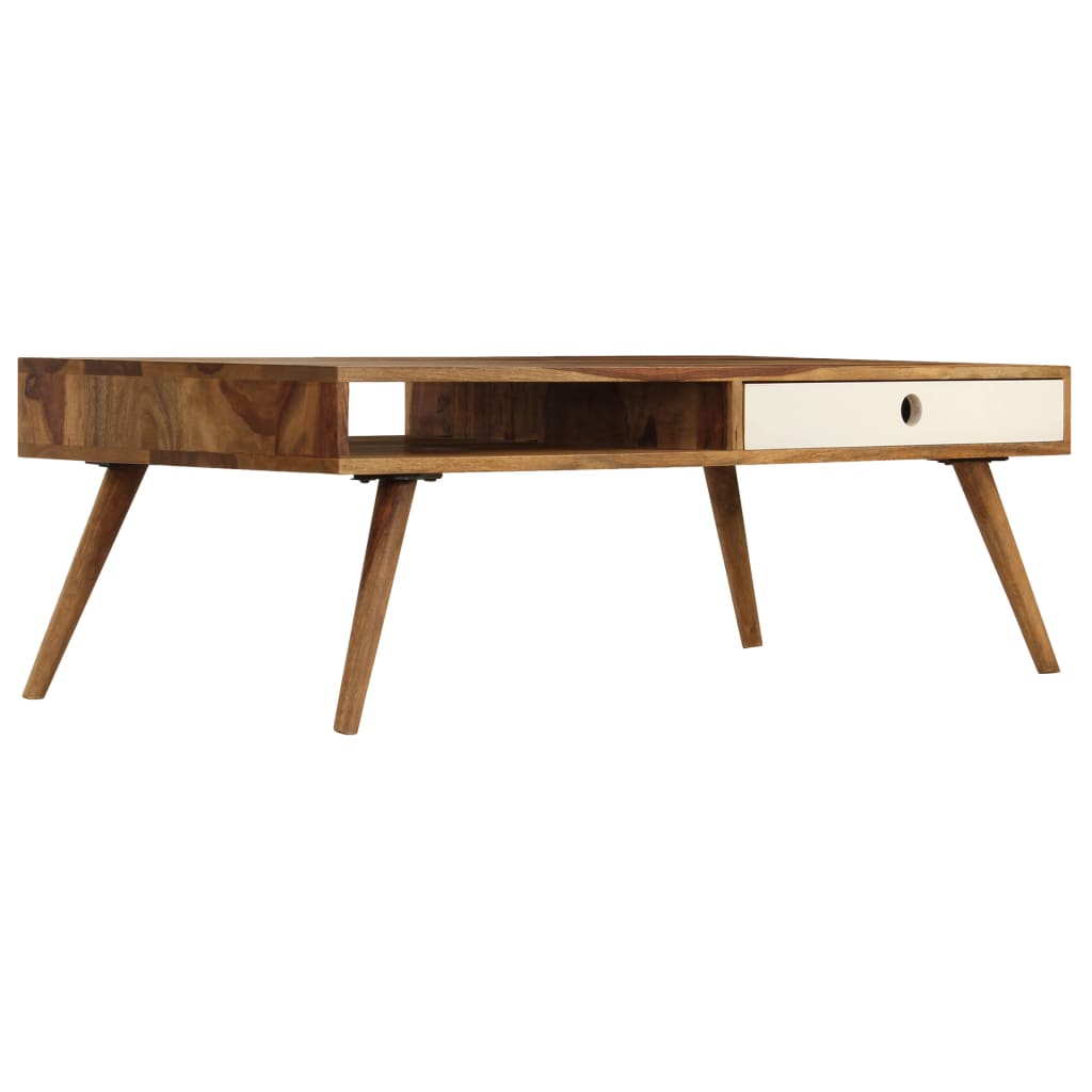 vidaXL Coffee Table 43.3"x19.7"x13.8" Solid Sheesham wood-3