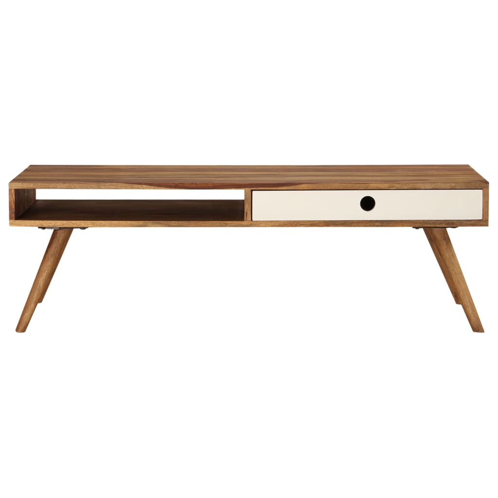 vidaXL Coffee Table 43.3"x19.7"x13.8" Solid Sheesham wood-2