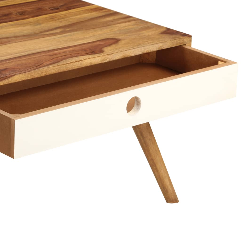 vidaXL Coffee Table 43.3"x19.7"x13.8" Solid Sheesham wood-7
