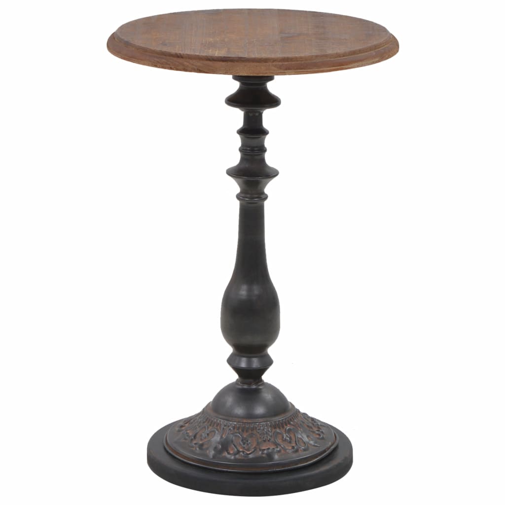 vidaXL End Table Solid Wood Fir 15.7"x25.2" Brown-0