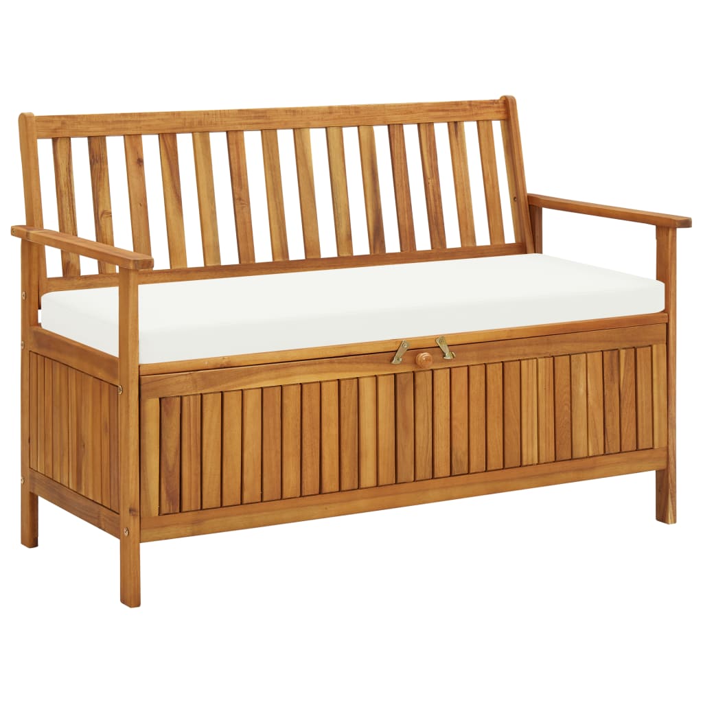 vidaXL Outdoor Storage Bench Deck Box for Patio Furniture Solid Wood Acacia-31