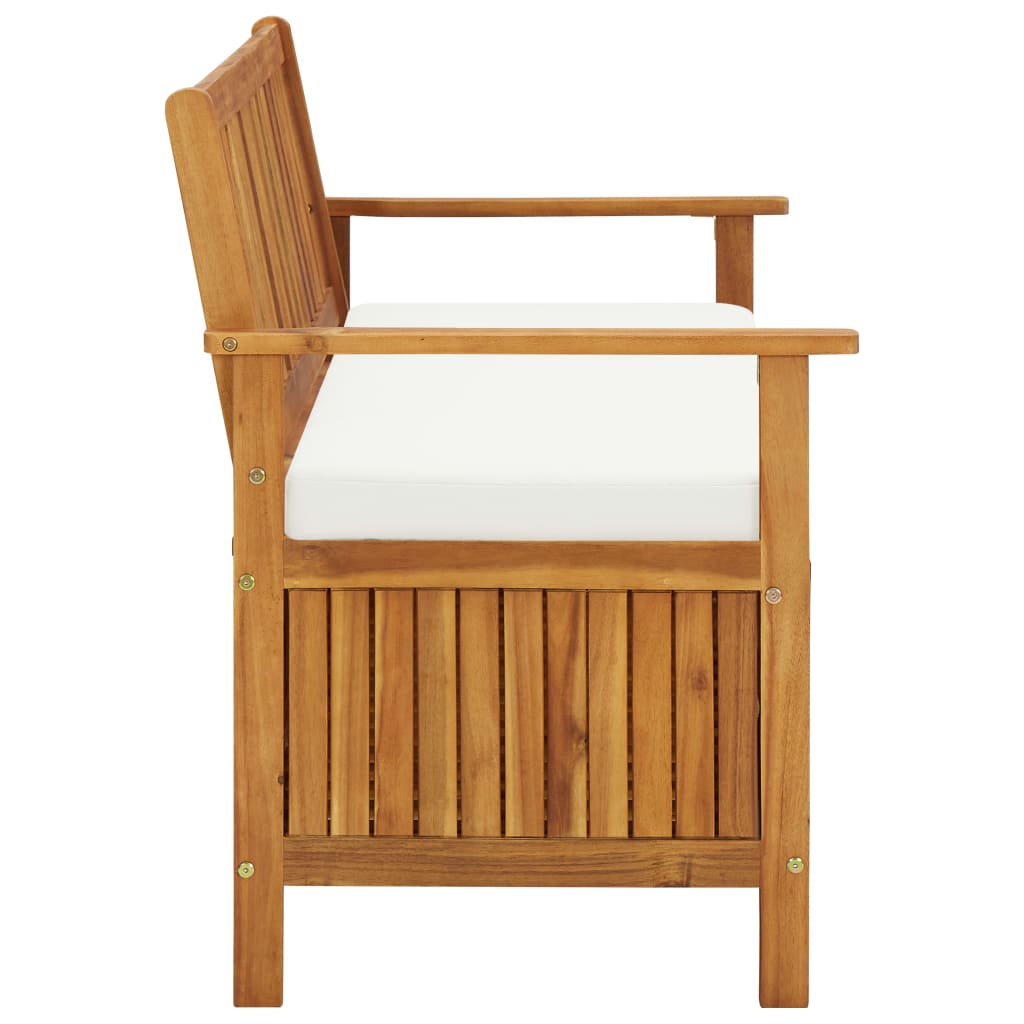 vidaXL Outdoor Storage Bench Deck Box for Patio Furniture Solid Wood Acacia-45