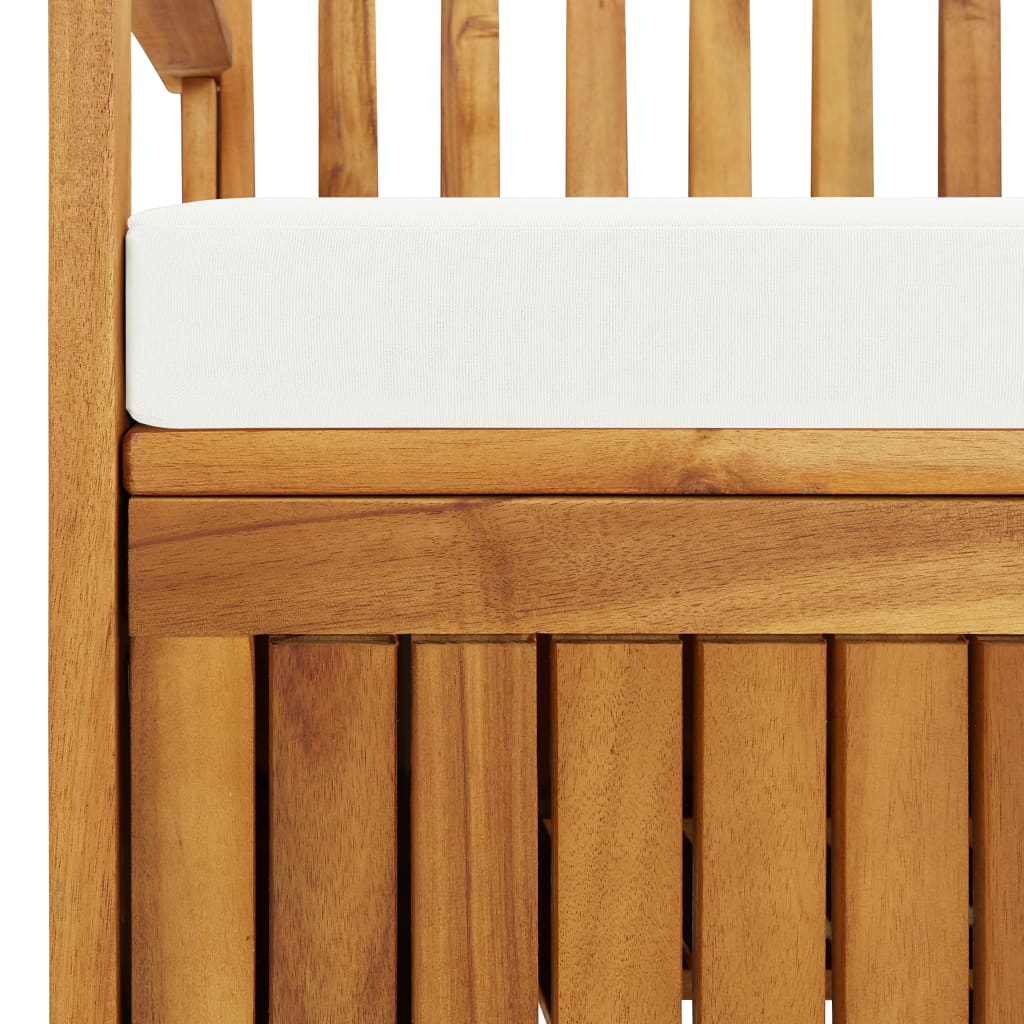 vidaXL Outdoor Storage Bench Deck Box for Patio Furniture Solid Wood Acacia-57